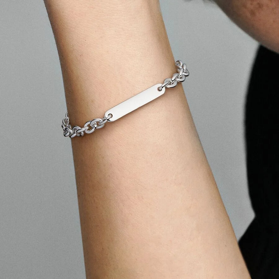 Engravable Bar Link Bracelet