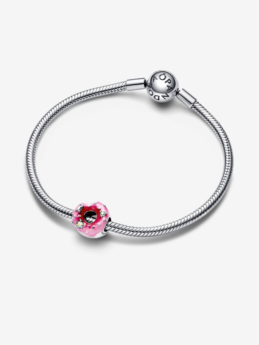 Sparkling Sprinkled Donut Charm