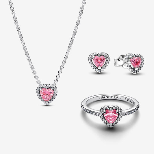 Pink Hearts Jewelry Set